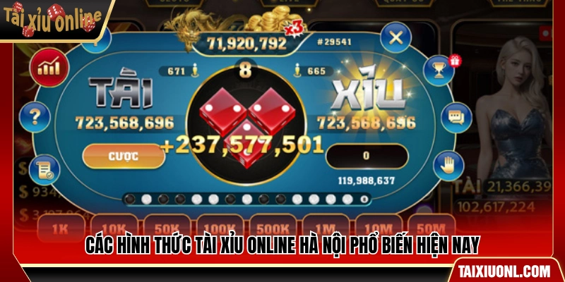 Những hình thức tài xỉu online hà nội thịnh hành 