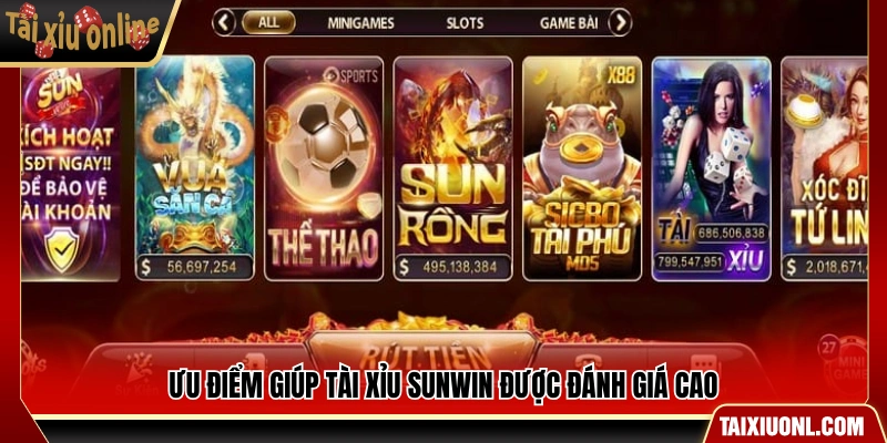 Những thế mạnh tạo nên uy tín của tài xỉu Sunwin